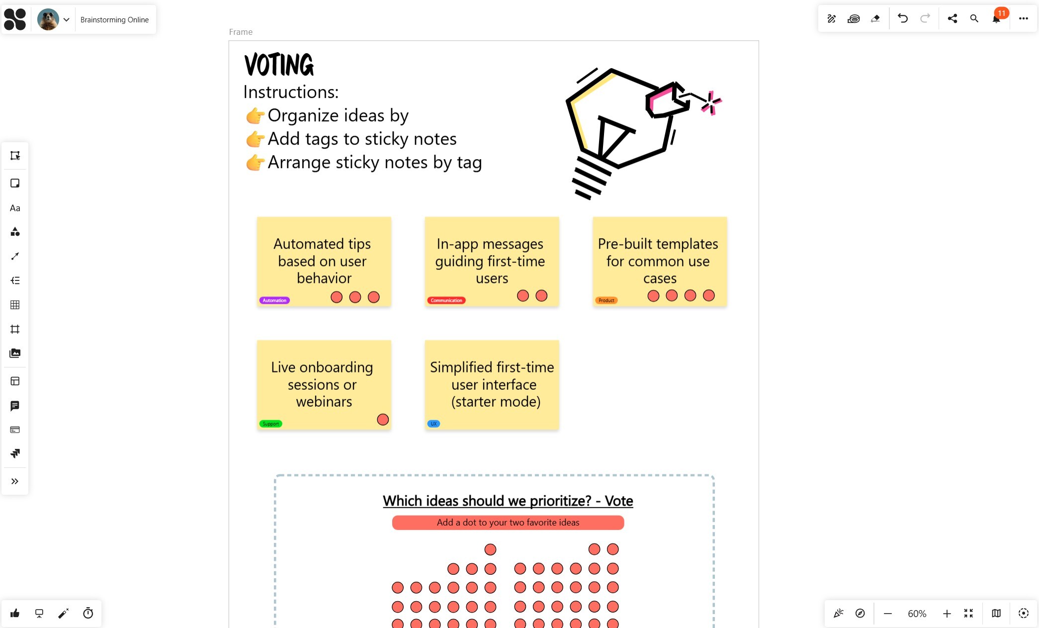 Brainstorming Voting