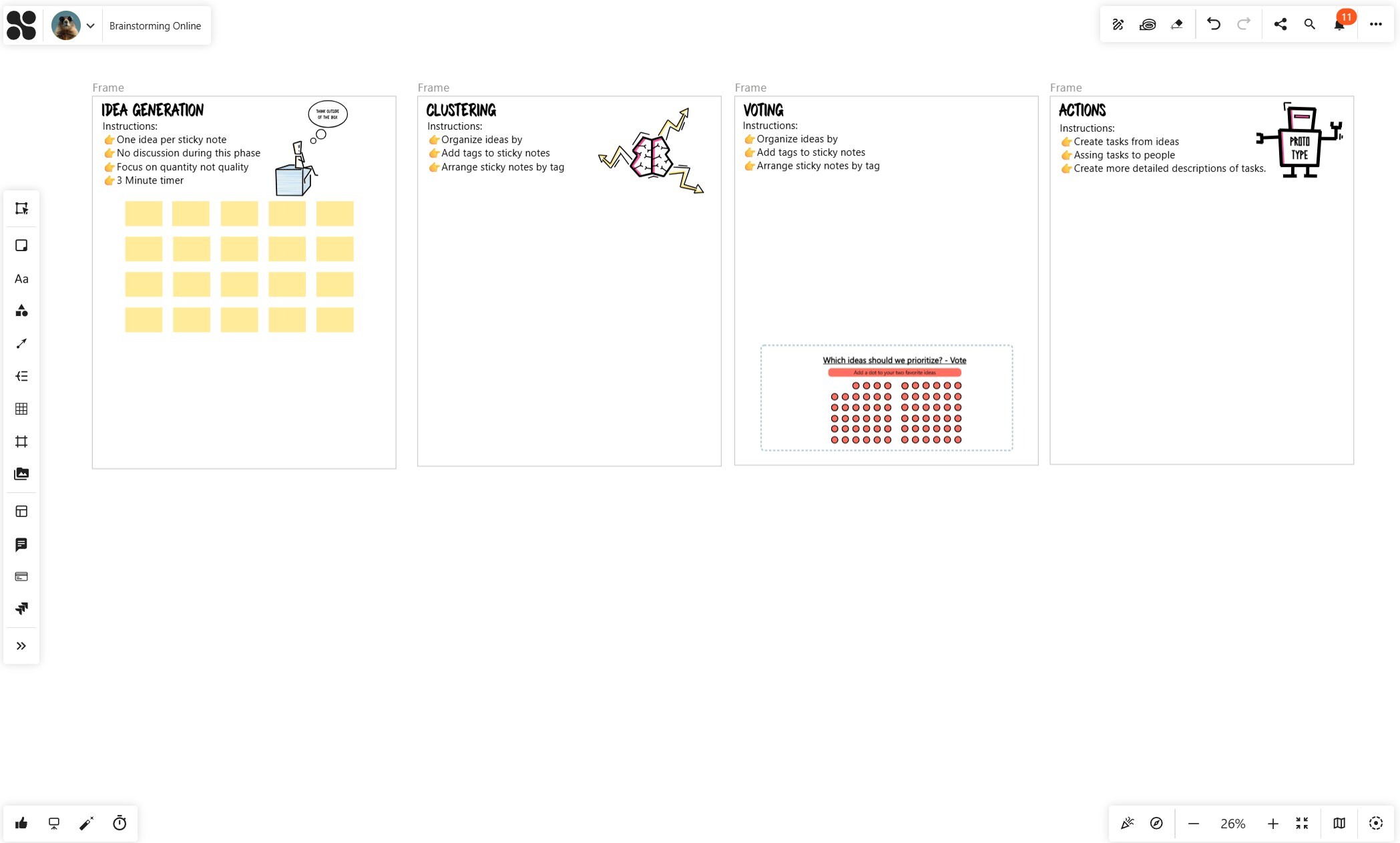 Online Brainstorming Structure