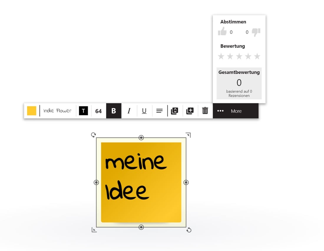 Collaboard Feature Abstimmen und Bewerten