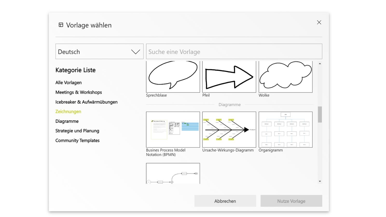 Collaboard Vorlagen