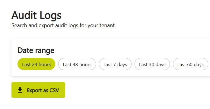 Download Audit Logs