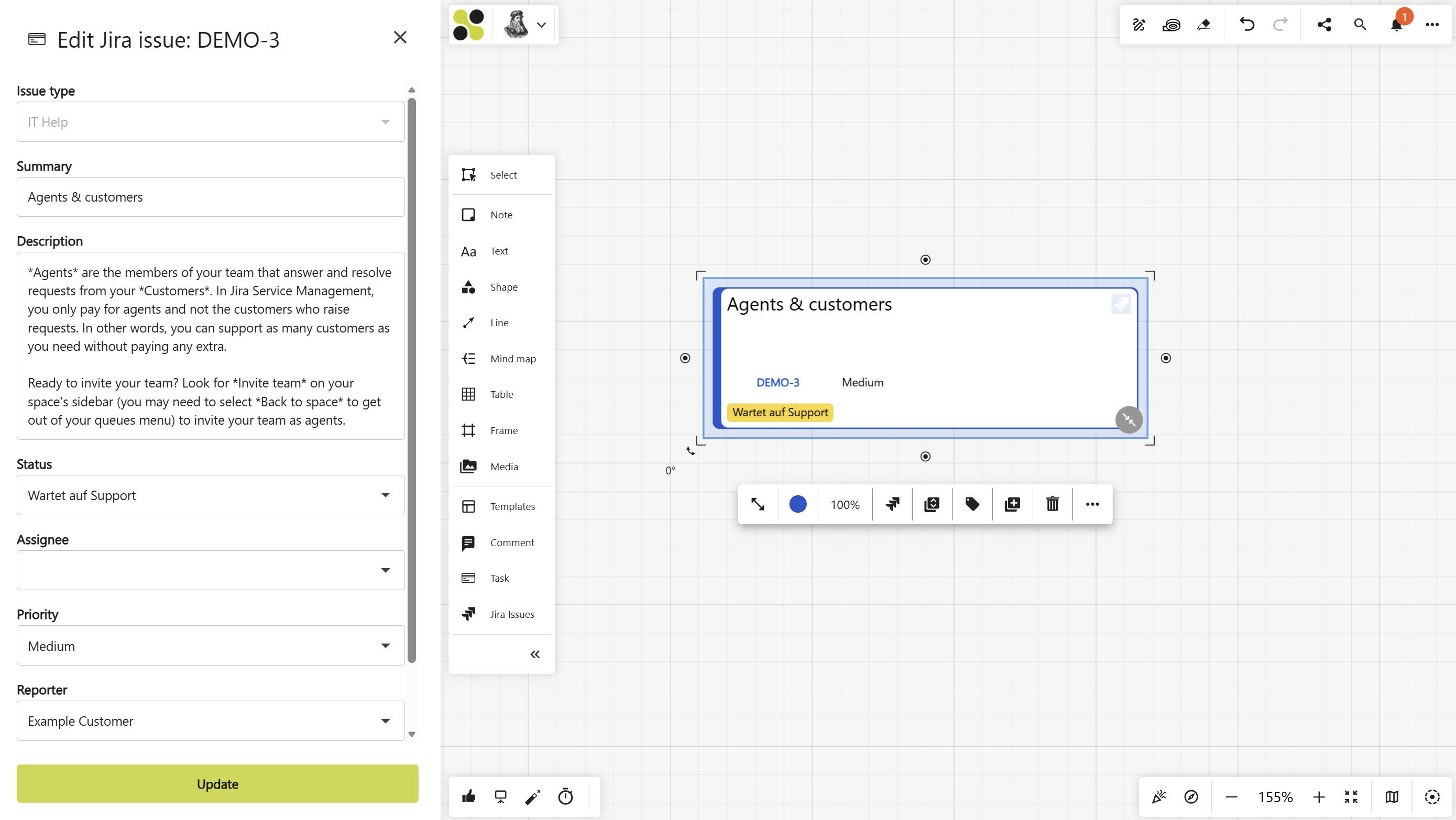 Edit Jira Issues in Collaboard