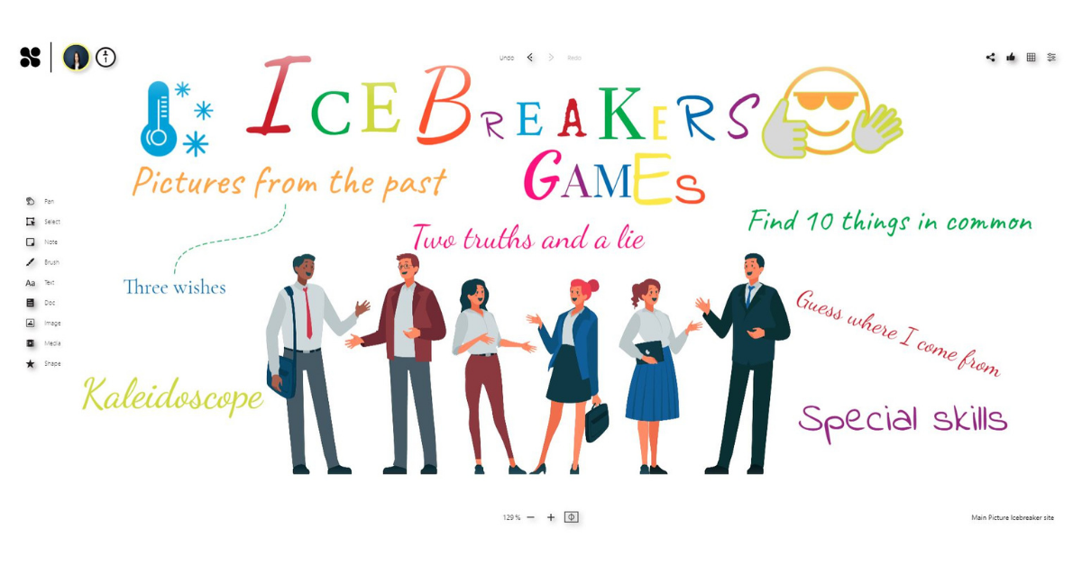 Warm-up and ice breaker games to play with an online whiteboard