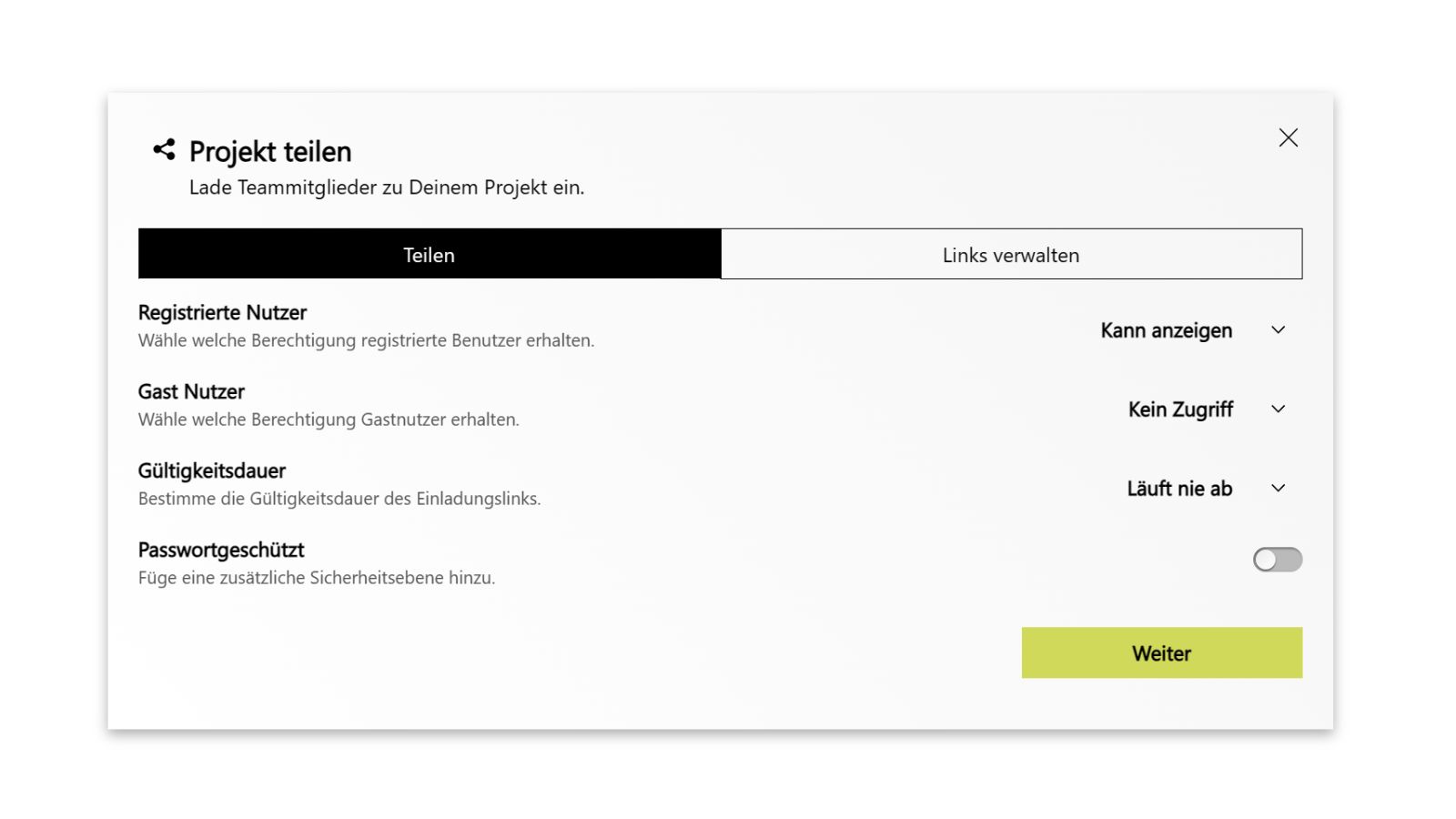 Optimierung Einladefunktion