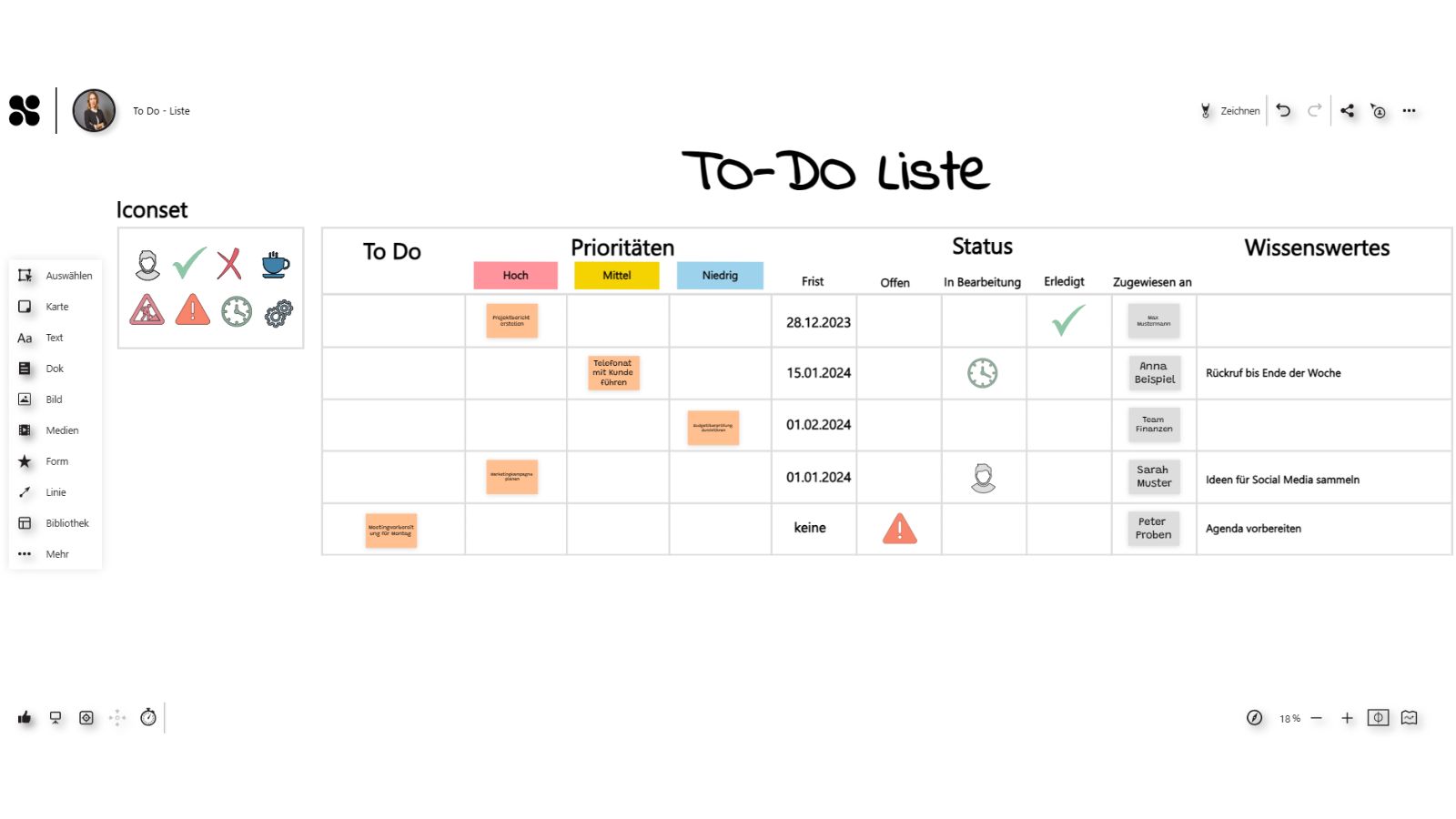 TO-DO Liste Vorlage  Collaboard