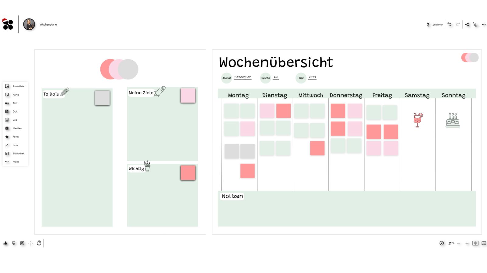 Wochenplaner Vorlage  Collaboard