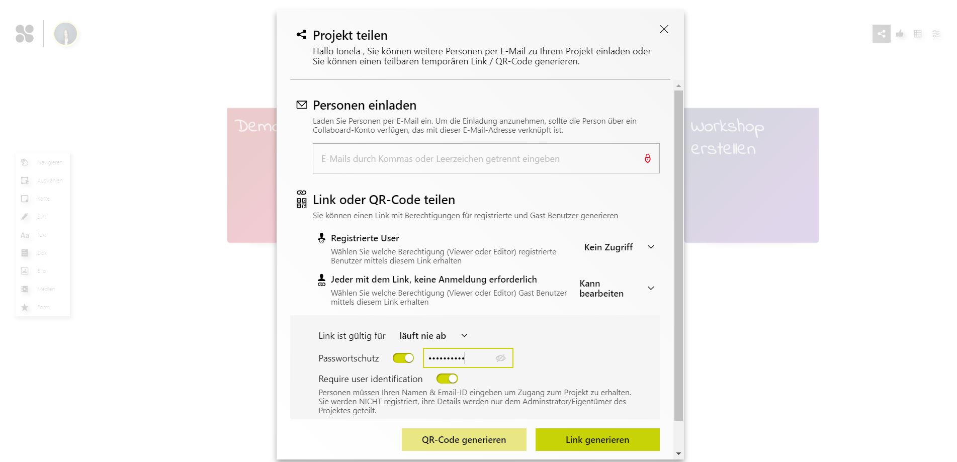 password protect german