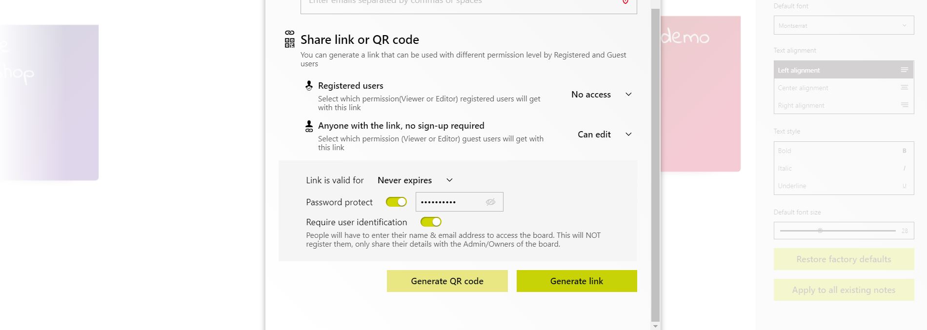password protect